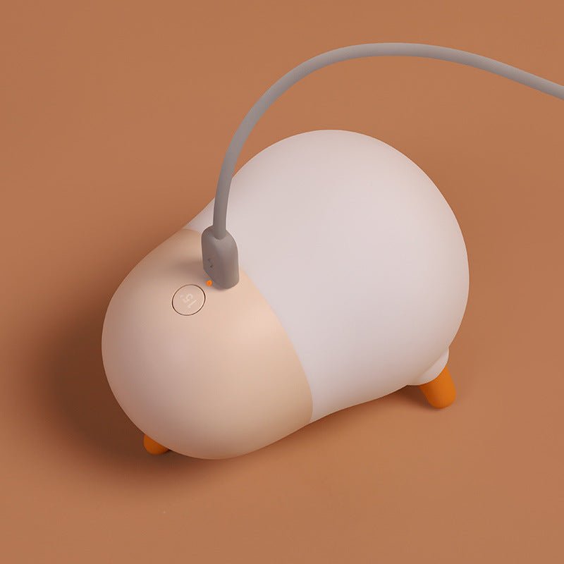 Pecking Rice Chicken Small Night Light Bedroom Bedside Lamp Charging - Zambeel