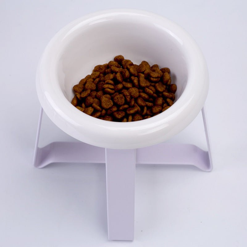 Pet Bowls Creative Antislip Cat Feeding Bowl Cat Food Bowl With Iron Stand 2 In 1 Pet Food Water Feeder Pet Feeding Supplies - Zambeel