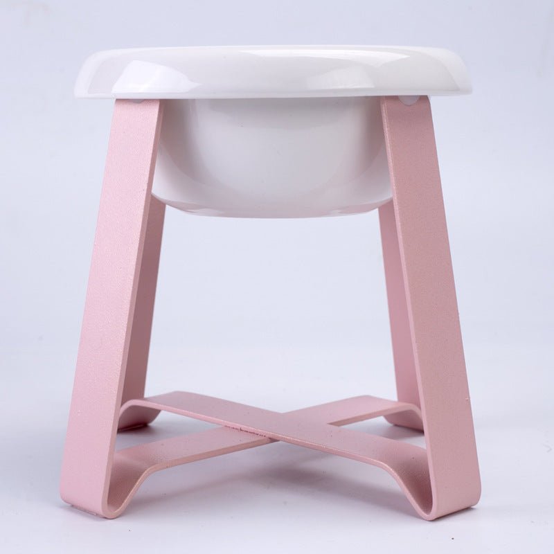 Pet Bowls Creative Antislip Cat Feeding Bowl Cat Food Bowl With Iron Stand 2 In 1 Pet Food Water Feeder Pet Feeding Supplies - Zambeel