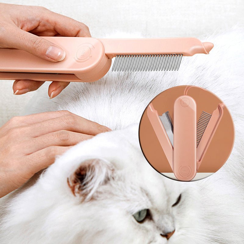 Pet Cat Dematting Comb Dog Grooming Styling Hair Removal Dense Teeth Massage Comb - Zambeel