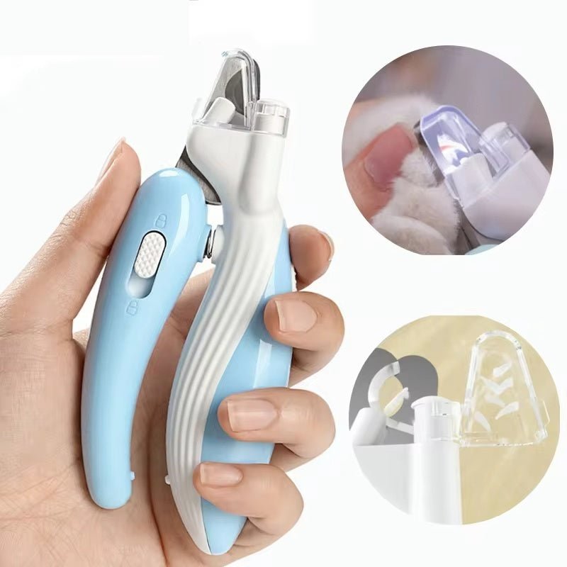 Pet Nail Clippers Dog Nail Clippers Cat Nail Clippers LED Electric Nail Grinder Pet Supplies LED Light Pet Nail Clippers - Zambeel