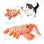 Pet Toys Electric Jumping Shrimp USB Charging Simulation Lobster Funny Cat Plush Pets Toy - Zambeel