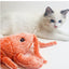 Pet Toys Electric Jumping Shrimp USB Charging Simulation Lobster Funny Cat Plush Pets Toy - Zambeel