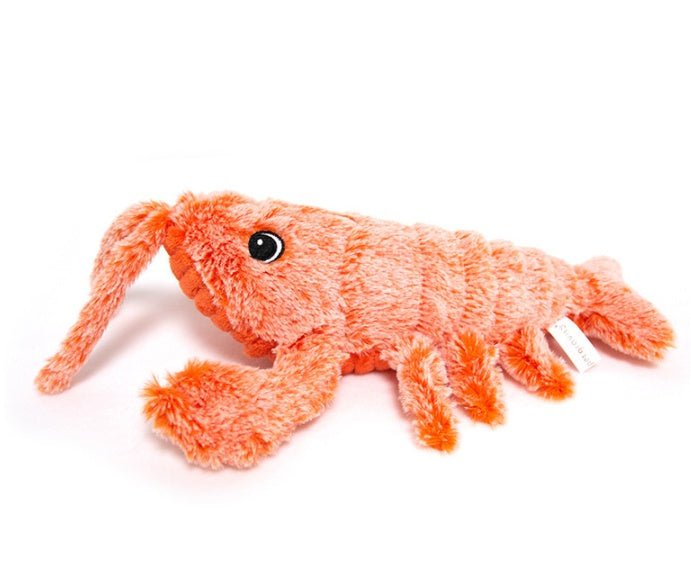 Pet Toys Electric Jumping Shrimp USB Charging Simulation Lobster Funny Cat Plush Pets Toy - Zambeel