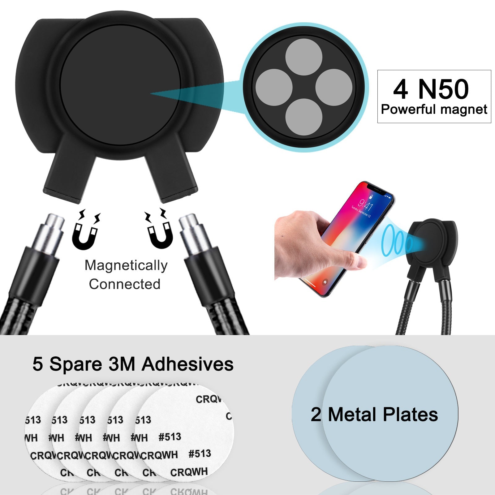 Phone Holder Mobile Phone Mount Stand Universal Lazy Bracket Hanging - Zambeel