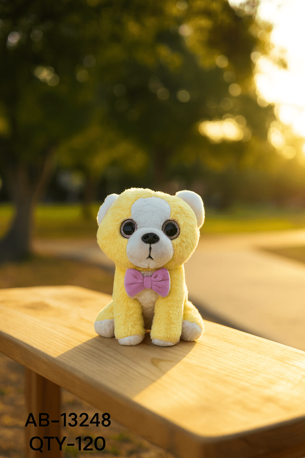 Plush Puppy Soft Toy with Bow - Zambeel