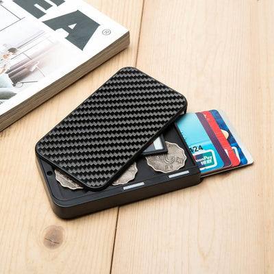Portable Business Carbon Fiber Card Box - Zambeel