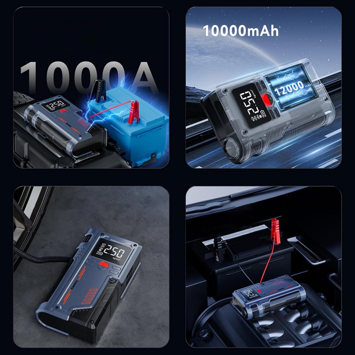 Portable Car Jump Starter with Digital Display © - Zambeel