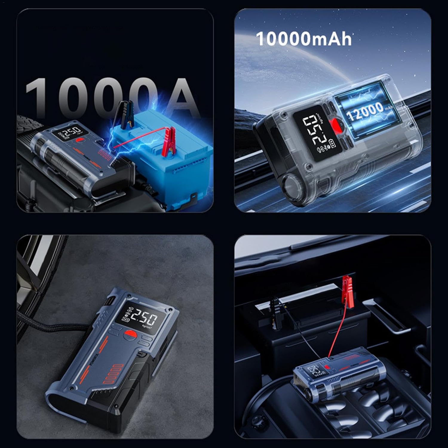Portable Car Jump Starter with Digital Display © - Zambeel