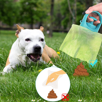 Portable Dog Poop Scooper, Sanitary Dog Waste Picker Upper With Bag Dispenser, Convenient Pet Waste Cleaner For Dog Walkers, Attachable To Dog Leash, Harness Or Waist - Zambeel