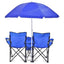 Portable Double Folding Beach Chair with Umbrella © - Zambeel