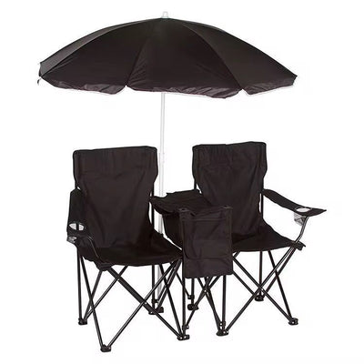 Portable Double Folding Beach Chair with Umbrella © - Zambeel
