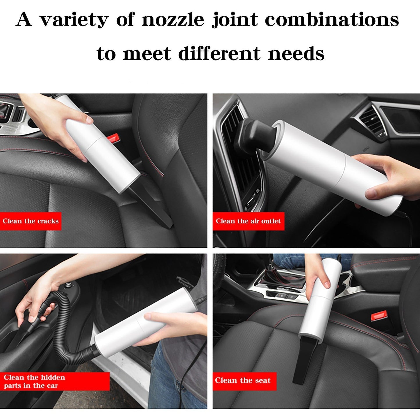 Portable Handheld Vacuum Cleaner 120W Car Charger - Zambeel