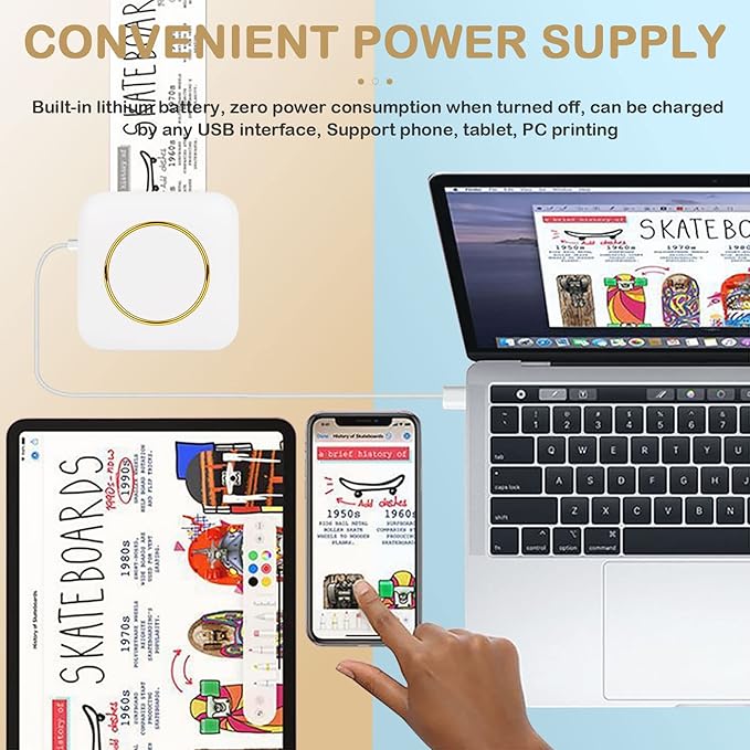 Portable Mini Printer - BT Instant Printing - Zambeel