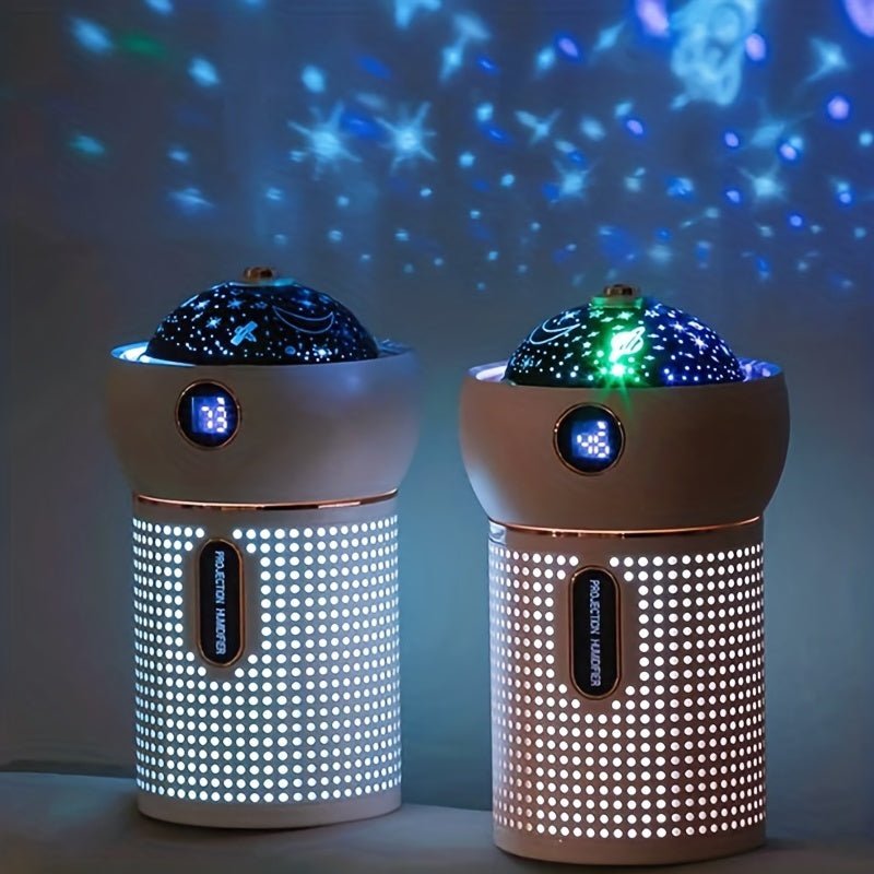 Projection Humidifier Household Bedroom Large Capacity Atmosphere Light Aromatherapy Machine Spray Humidifier - Zambeel