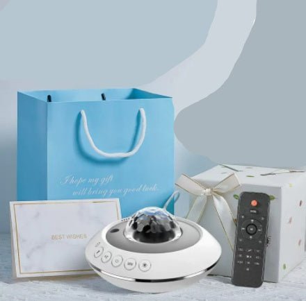 Projector Small Night Light Rotating Water Ripple Flame Ambiance Bedroom Decor - Zambeel