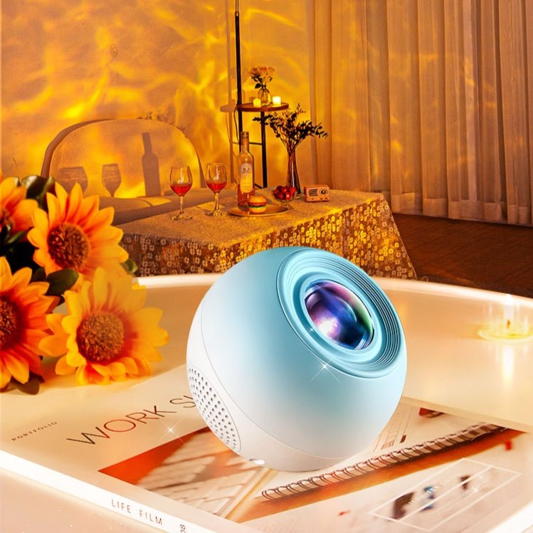 Projector Small Night Light Rotating Water Ripple Flame Ambiance Bedroom Decor - Zambeel