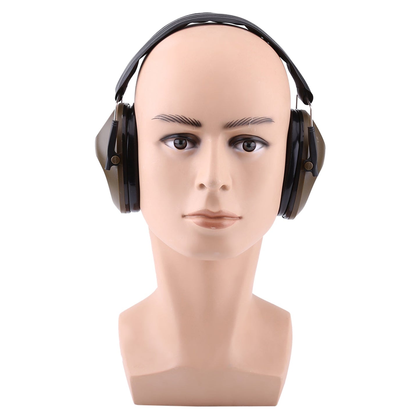Protection Noise Reduction Earmuff Ear Muff for Industrial Noise Reduction (Brownish Green) - Zambeel