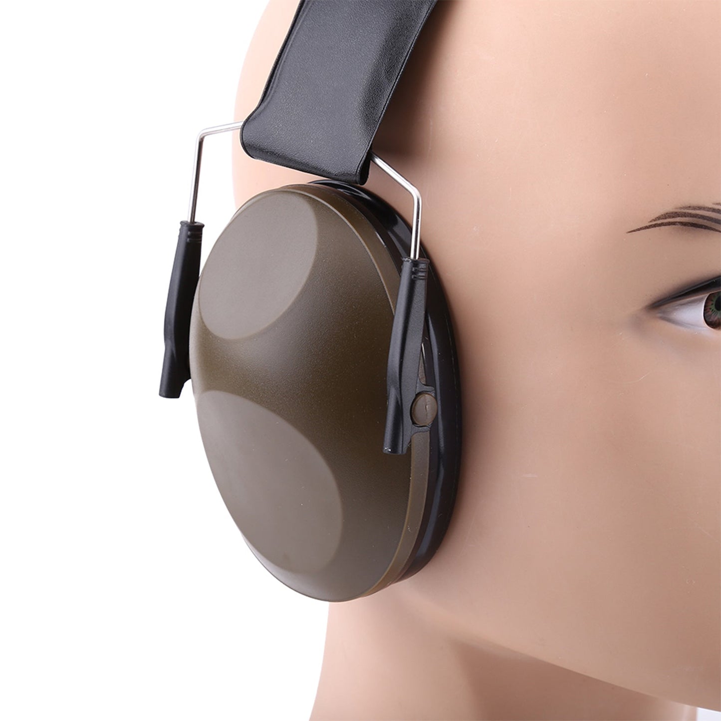 Protection Noise Reduction Earmuff Ear Muff for Industrial Noise Reduction (Brownish Green) - Zambeel