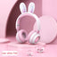Rabbit Ear Headphones Wireless Luminous Extendable Wheat Headphones - Zambeel