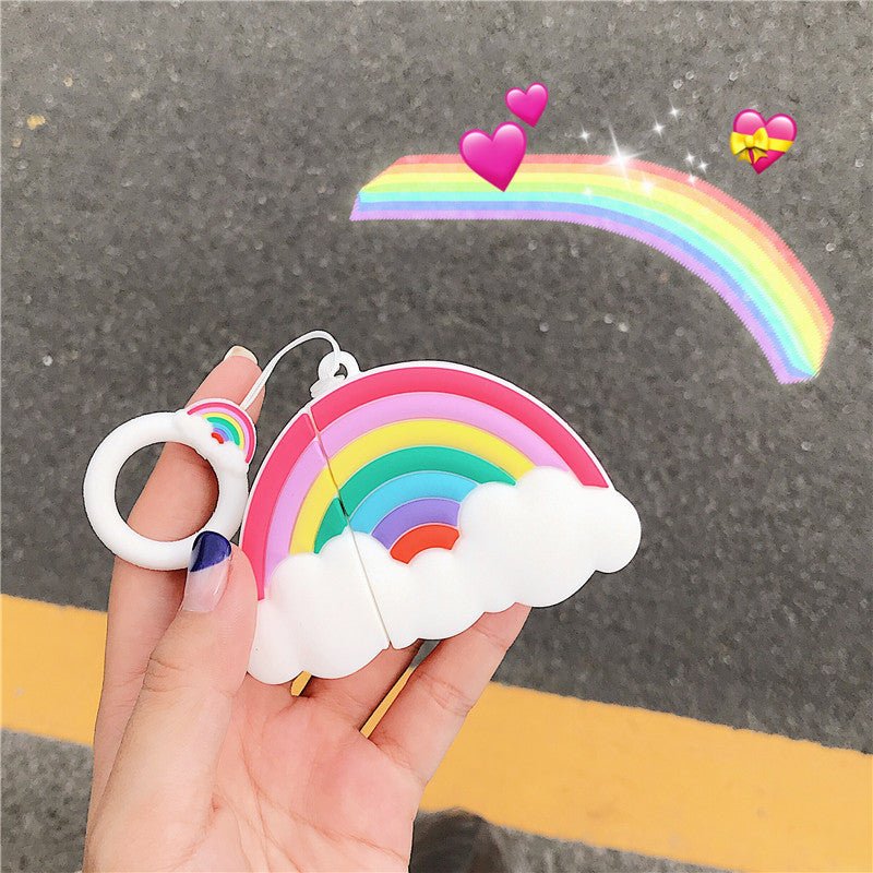 Rainbow Cloud Headphone Protective Case Silicone - Zambeel