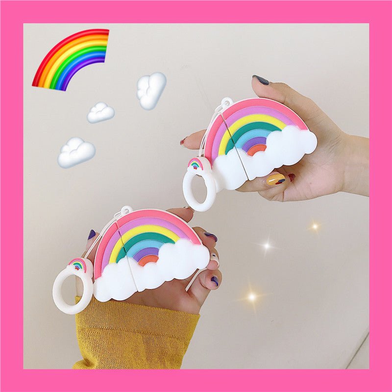 Rainbow Cloud Headphone Protective Case Silicone - Zambeel