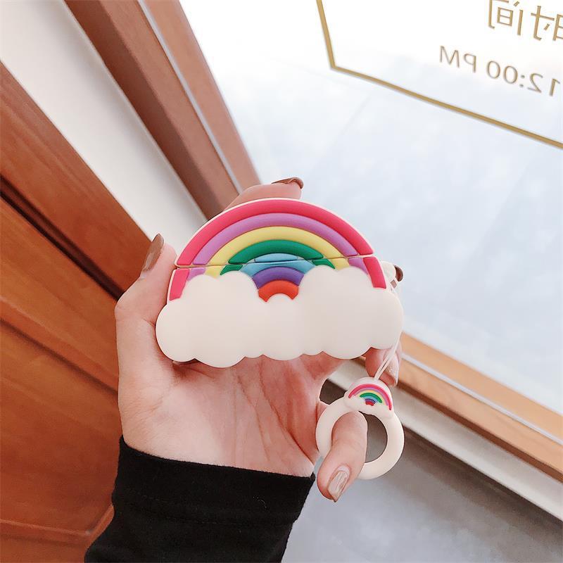 Rainbow Cloud Headphone Protective Case Silicone - Zambeel