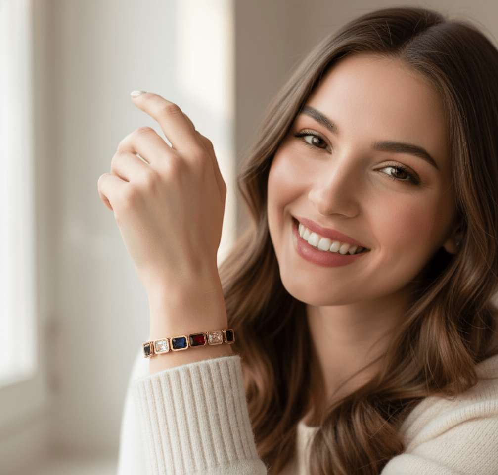 Rainbow Gem Luxe Bangle - Zambeel