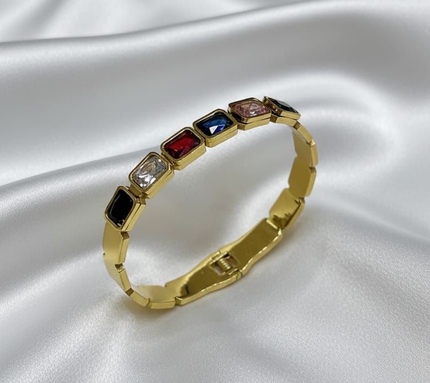 Rainbow Gem Luxe Bangle - Zambeel