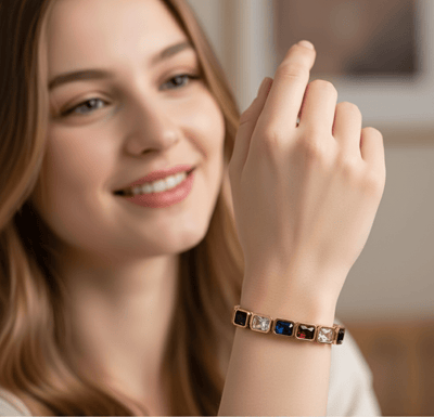 Rainbow Gem Luxe Bangle - Zambeel