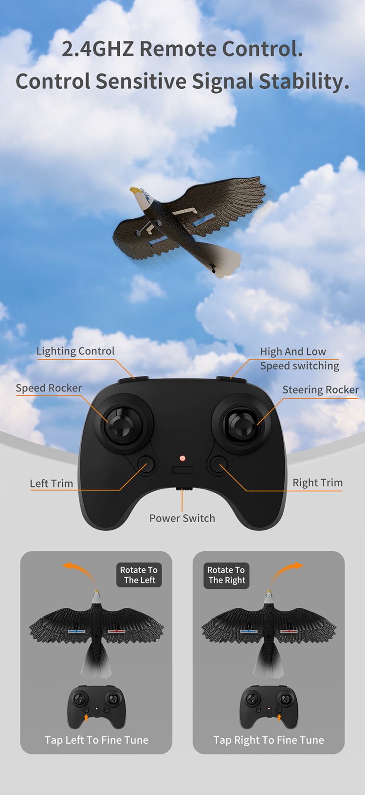 RC Eagle For Kids - Zambeel