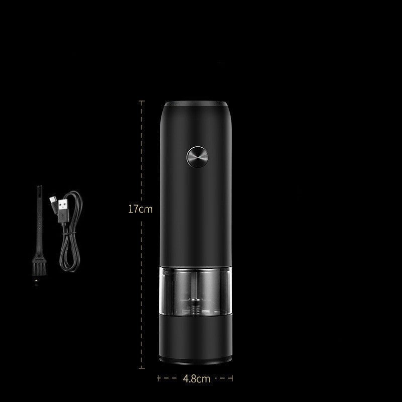 Rechargeable Electric Pepper And Salt Grinder Set One - Handed No Battery Needed Automatic Grinder With Adjustable Coarseness LED Light Refillable - Zambeel