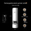 Rechargeable Electric Pepper And Salt Grinder Set One - Handed No Battery Needed Automatic Grinder With Adjustable Coarseness LED Light Refillable - Zambeel