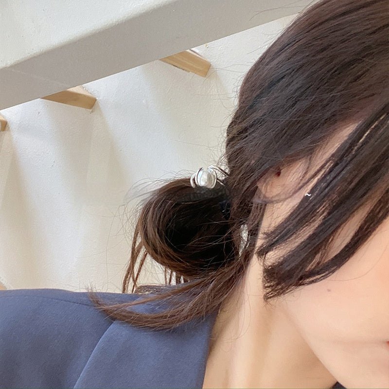 Refined Grace Pearl Metal Hairpin Bun Updo Decoration - Zambeel