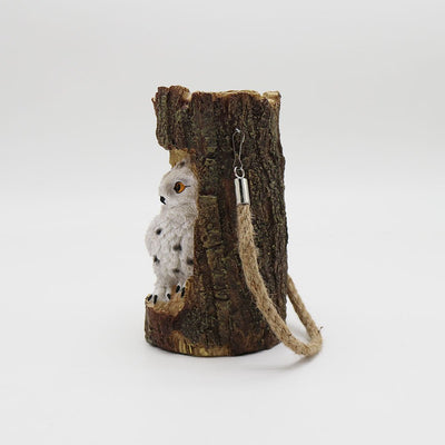 Resin Solar Stump Owl Lawn Night Light - Zambeel