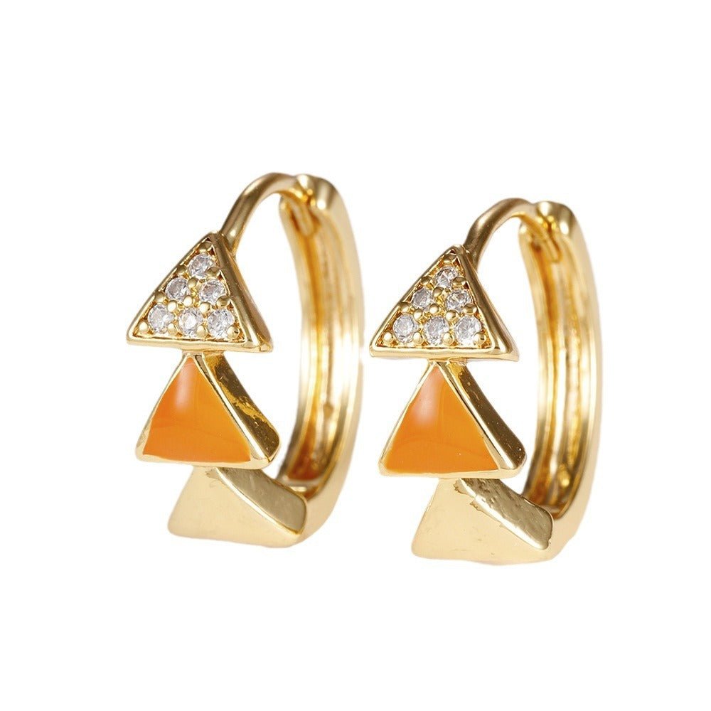 RETRO Geometric Triangle Simple Female Earrings - Zambeel