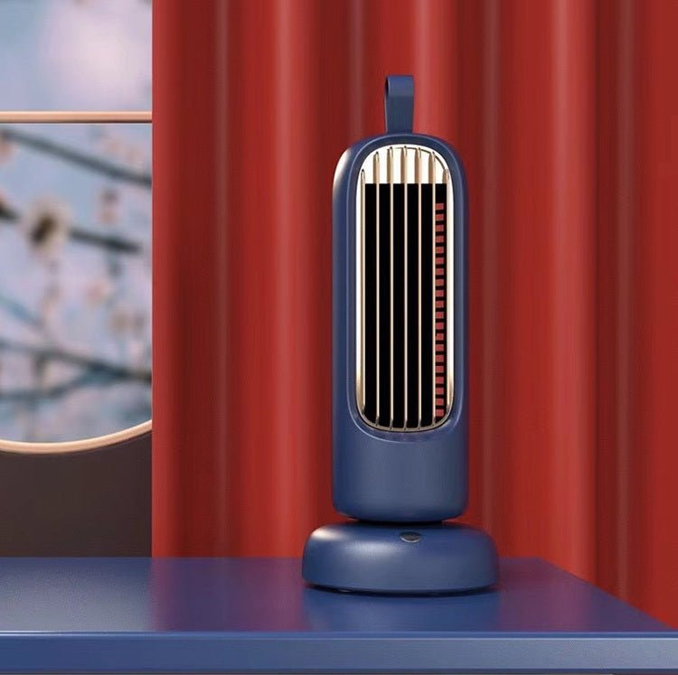 Retro Tower Fan Usb Charging Mini Fan Home Desktop Office Fan Dormitory Indoor Silent Shaking Head Fan - Zambeel