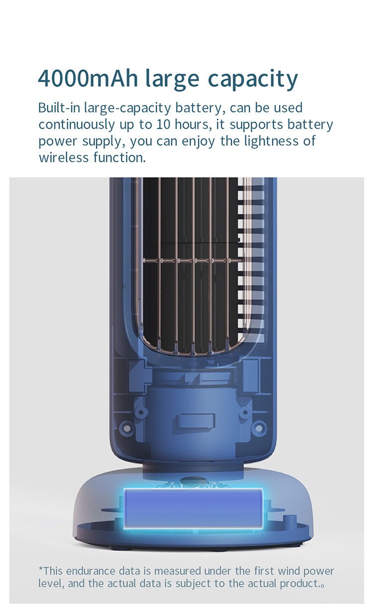 Retro Tower Fan Usb Charging Mini Fan Home Desktop Office Fan Dormitory Indoor Silent Shaking Head Fan - Zambeel