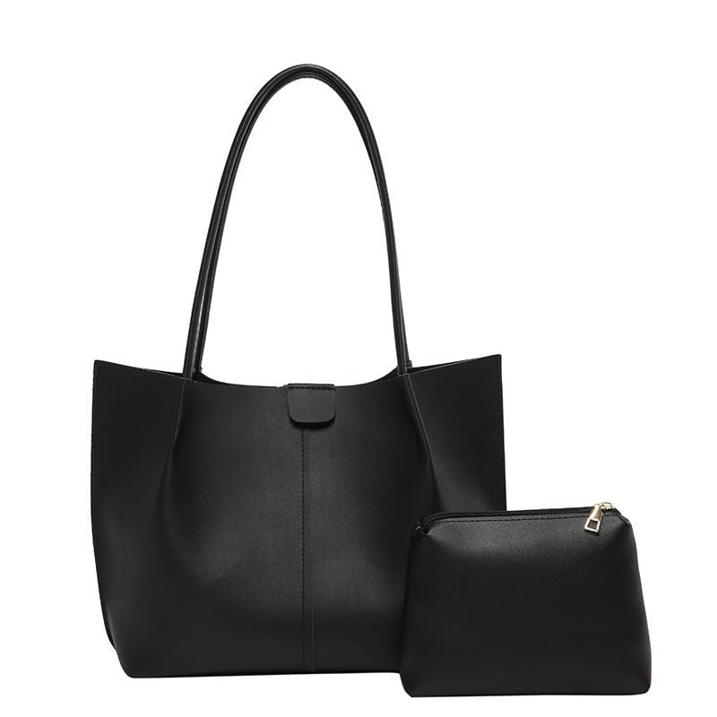 Retro Two - piece Set Simple Casual Large Capacity - Zambeel