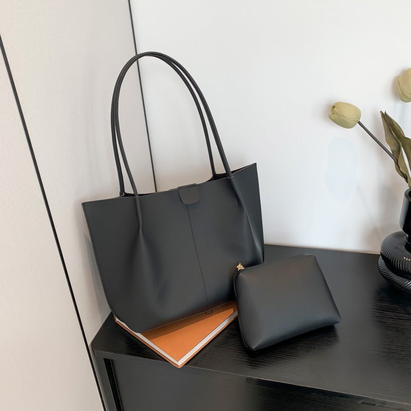 Retro Two - piece Set Simple Casual Large Capacity - Zambeel