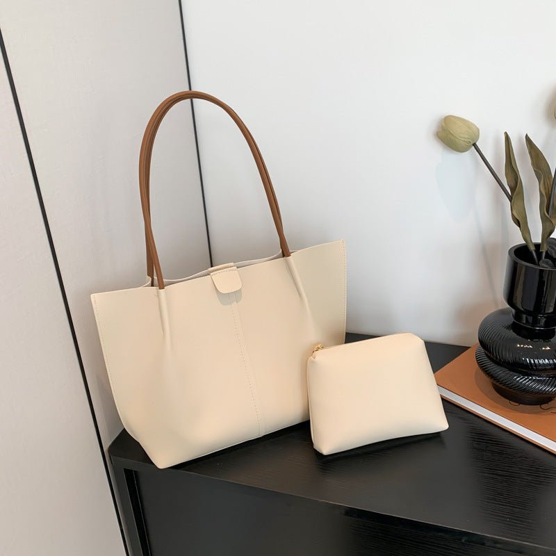 Retro Two - piece Set Simple Casual Large Capacity - Zambeel