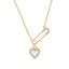 Rhinestone Heart - shaped Pin Necklace Special - interest Design Exquisite High - grade Light Luxury Clavicle Chain - Zambeel