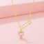 Rhinestone Heart - shaped Pin Necklace Special - interest Design Exquisite High - grade Light Luxury Clavicle Chain - Zambeel
