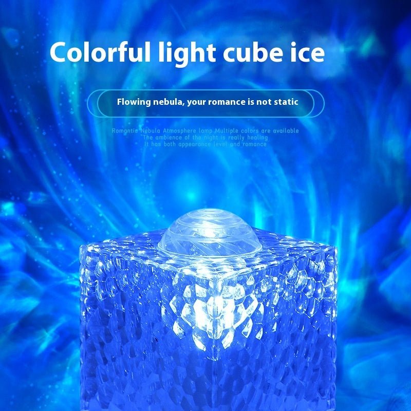 Rotating Water Ripple Small Night Lamp Creative Bedside - use Flame Ambience Light - Zambeel