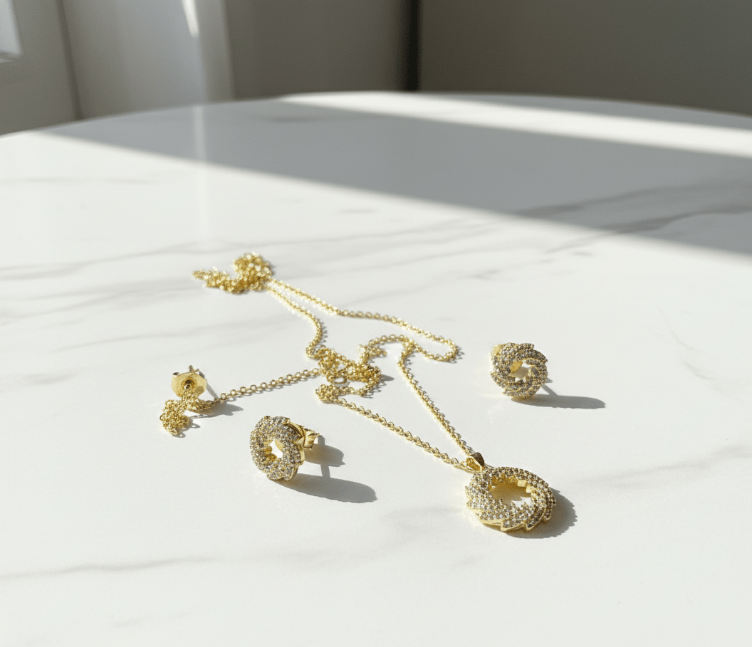 Royal Crown Circle Jewelry Set - Zambeel