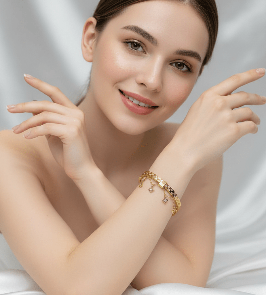 Royal Crystal Link Bangle - Zambeel