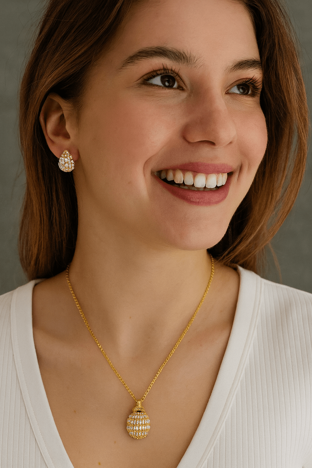 Royal Dome Drop Pendant Set - Zambeel