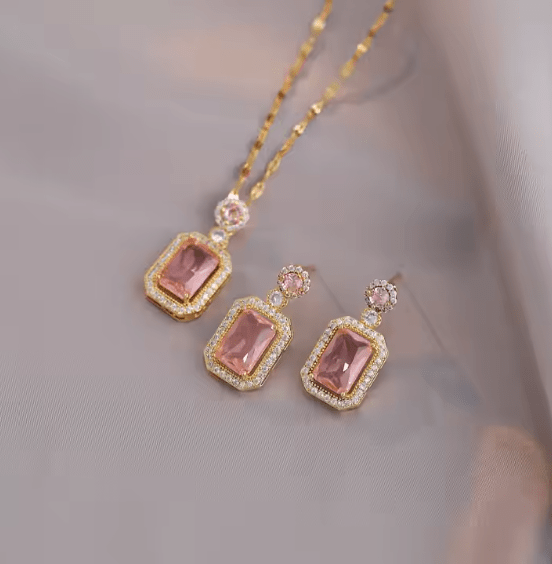 Royal Gemstone Necklace Set - Zambeel