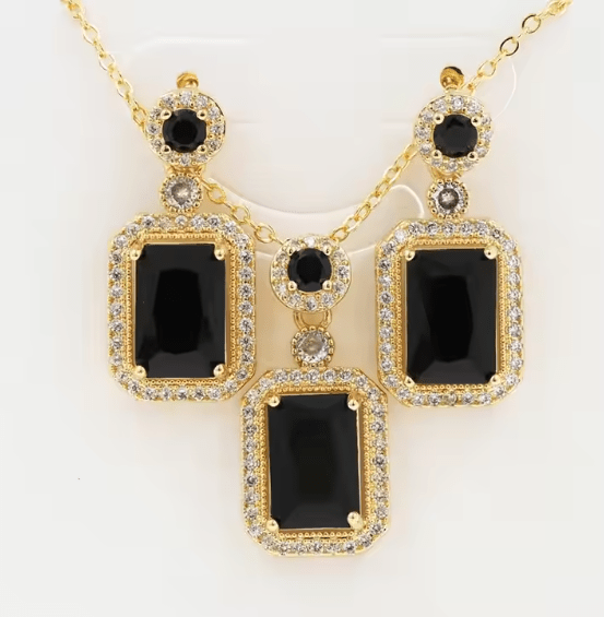 Royal Gemstone Necklace Set - Zambeel
