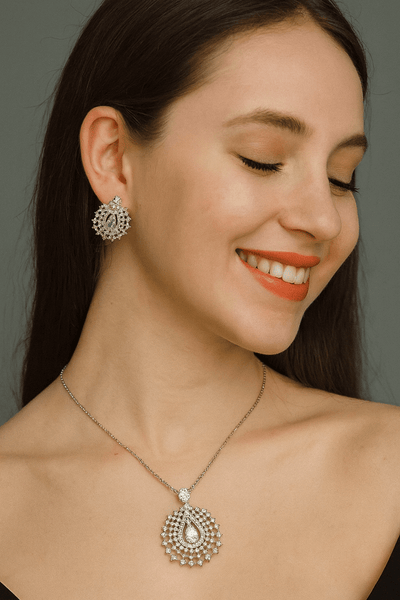 Royal Teardrop Necklace Set - Zambeel